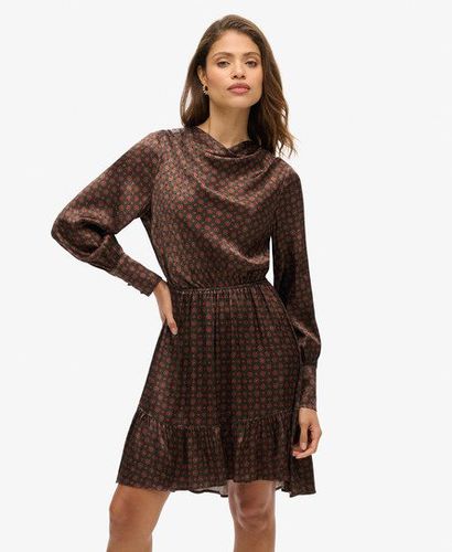 Damen Jacquard-Minikleid mit Wasserfallausschnitt - Größe: 34 - Superdry - Modalova