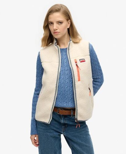 Women's Outdoor Fleece Gilet Cream / Ecru - Size: 14 - Superdry - Modalova