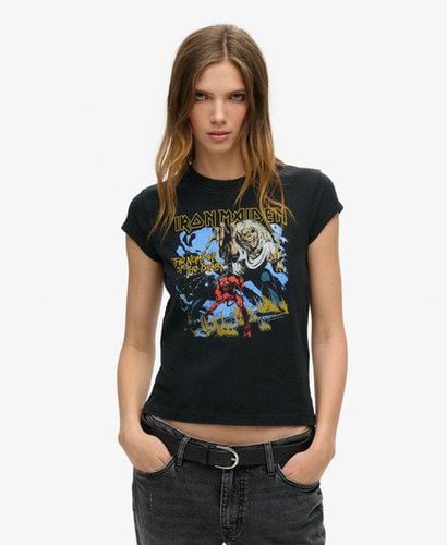 Women's Iron Maiden x Cap Sleeve Band T-Shirt Black / Heavy Metal Black - Size: 14 - Superdry - Modalova