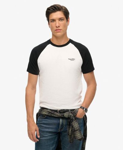 Herren Essential Baseball-T-Shirt aus Bio-Baumwolle mit Logo - Größe: L - Superdry - Modalova