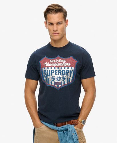 Men's Gasoline Workwear T-Shirt Navy / Eclipse Navy - Size: L - Superdry - Modalova