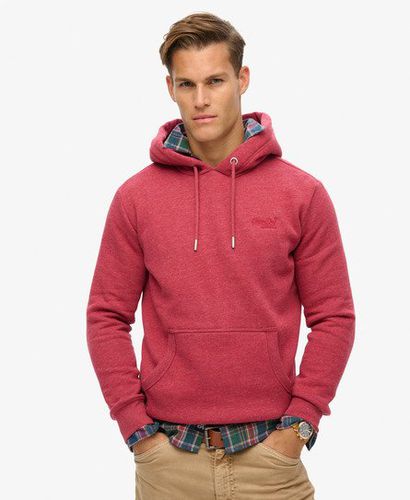 Men's Essential Logo Hoodie Red / Berry Red Marl - Size: L - Superdry - Modalova