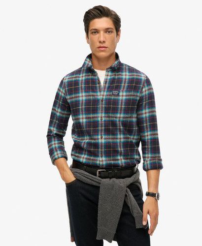 Men's Long Sleeve Cotton Lumberjack Shirt Navy / Drayton Check Navy 2 - Size: XL - Superdry - Modalova