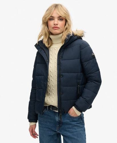 Women's Kurz Geschnittene Mid Layer Kapuzenjacke - Größe: 36 - Superdry - Modalova