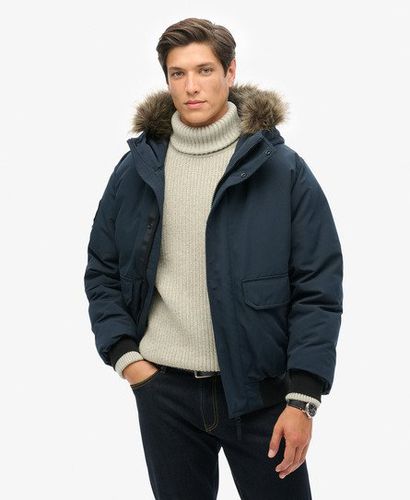 Herren Everest Bomberjacke mit Kunstfellbesatz - Größe: S - Superdry - Modalova