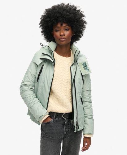 Women's Hooded Mountain Windbreaker Jacket Green / Sea Green - Size: 14 - Superdry - Modalova