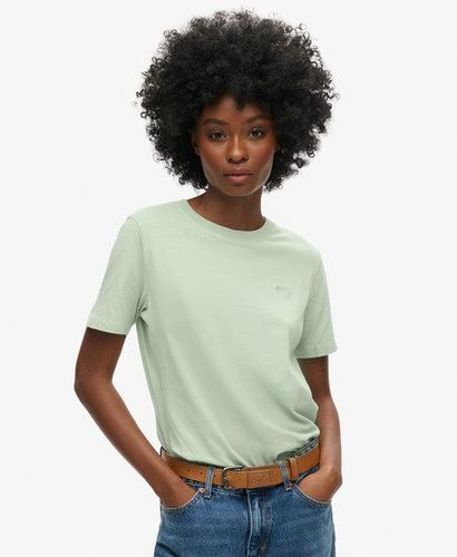 Women's Organic Cotton Vintage Logo Embroidered T-Shirt Green / Sea Green - Size: 12 - Superdry - Modalova