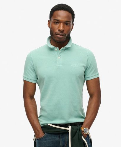 Men's Destroyed Polo Shirt Light Blue / Fresh Mint - Size: M - Superdry - Modalova