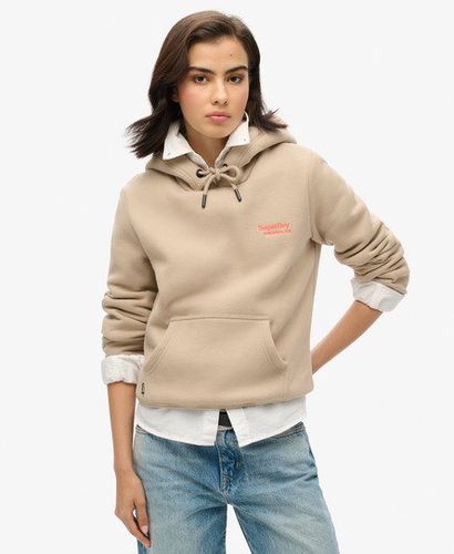 Women's Essential Logo Hoodie Grey / Cobblestone Grey - Size: 10 - Superdry - Modalova