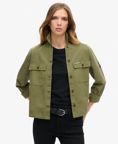 Women's St Tropez Military Overshirt Khaki / Wild Khaki - Size: 16 - Superdry - Modalova