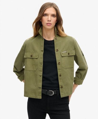 Women's St Tropez Military Overshirt Khaki / Wild Khaki - Size: 8 - Superdry - Modalova