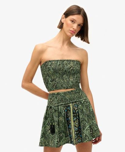 Women's St Tropez Paisley Mini Skirt Green / Green Leaf Paisley - Size: 12 - Superdry - Modalova