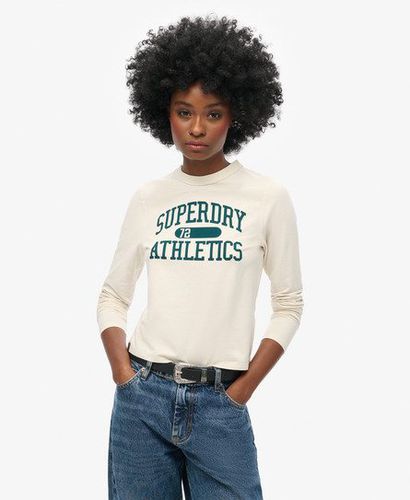 Women's Athletic Essentials Ringer Slim Long Sleeved Top Cream / Turtledove Cream - Size: 16 - Superdry - Modalova