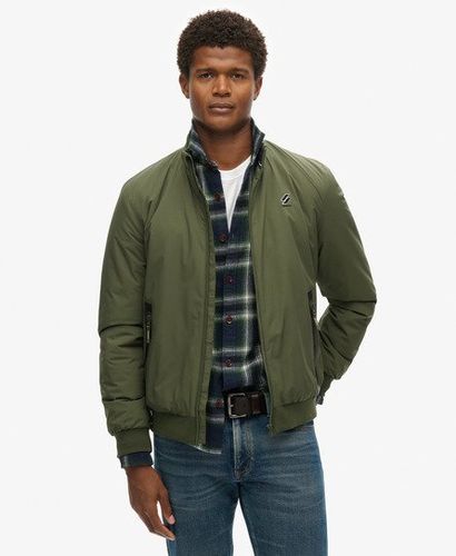 Men's Men's Classic Embroidered Logo Training Harrington Jacket, Dark Green, Size: L - Superdry - Modalova