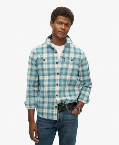 Men's Vintage Check Overshirt Blue / Blue Check - Size: L - Superdry - Modalova