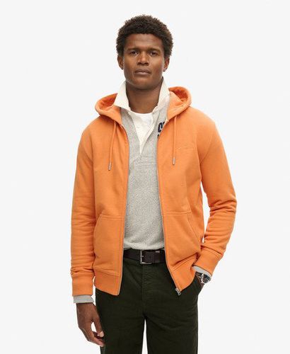 Men's Essential Logo Zip Hoodie Orange / Mojave Orange - Size: L - Superdry - Modalova