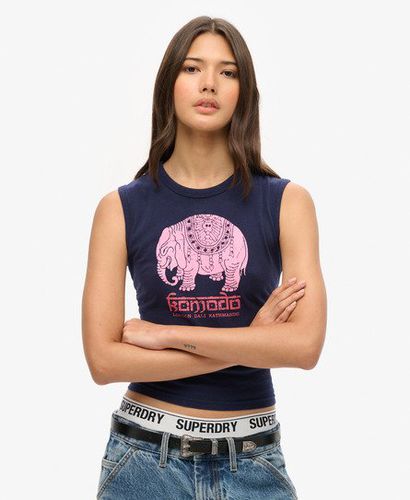 Women's X Komodo Hathi Slim Vest Top Navy / Rich Navy - Size: 8 - Superdry - Modalova