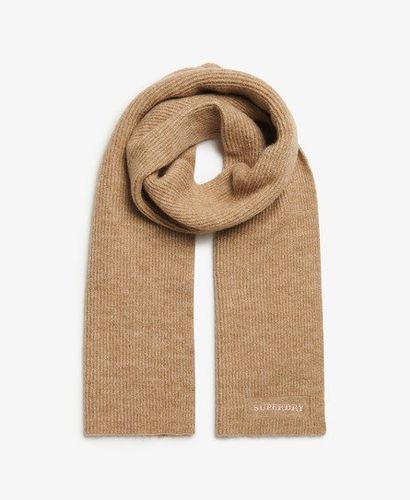 Women's Soft Rib Knit Scarf Brown / Toasted Coconut Brown - Size: 1SIZE - Superdry - Modalova