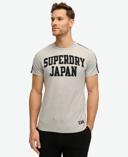 Men's Vintage Athletic Stripe T-Shirt Grey / Vintage Sweat Light Grey Marl - Size: M - Superdry - Modalova