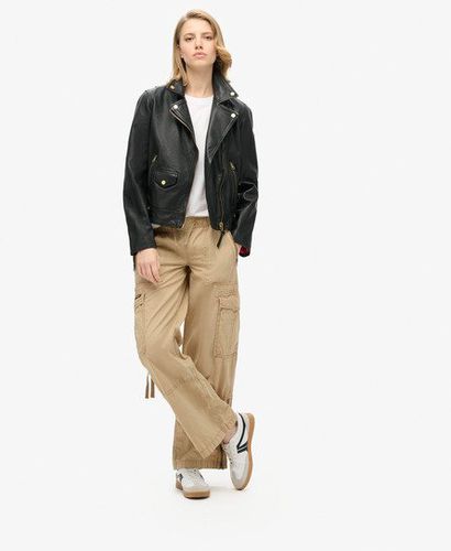 Women's Vintage Low Rise Elastic Cargo Pants Brown / Stonewash Taupe Brown - Size: 32 - Superdry - Modalova