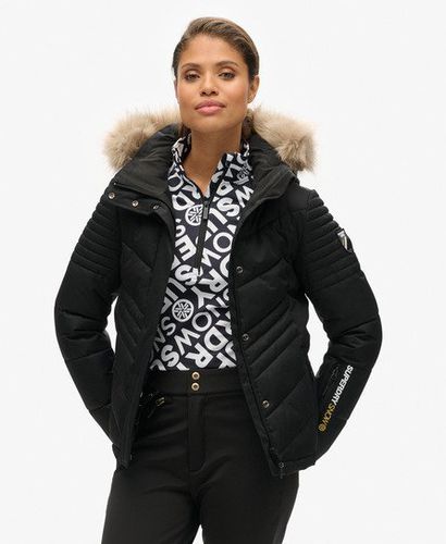 Women's Sport Ski Luxe Puffer Jacket Black - Size: 8 - Superdry - Modalova