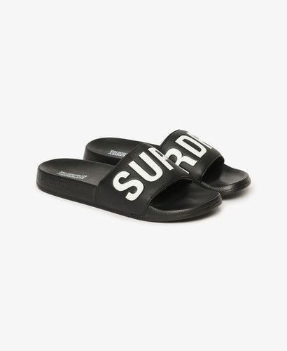 Women's Core Vegan Pool Sliders Black / Black/white - Size: S - Superdry - Modalova