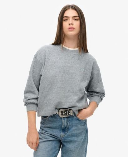 Women's Essential Logo Overdyed Sweatshirt Blue / Blue Fog - Size: 10 - Superdry - Modalova