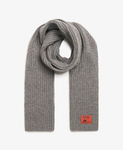 Women's Workwear Nep Knitted Scarf Grey / Rock Grey Nep - Size: 1SIZE - Superdry - Modalova