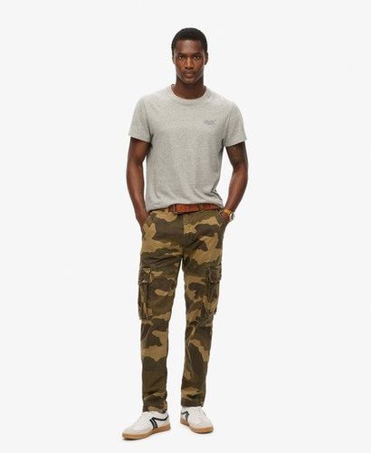 Men's Classic Camo Print Core Cargo Pants, Khaki and Beige, Size: 34/32 - Superdry - Modalova