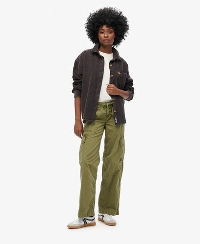 Women's Low Rise Utility Pants Khaki / Olive Khaki - Size: 28 - Superdry - Modalova