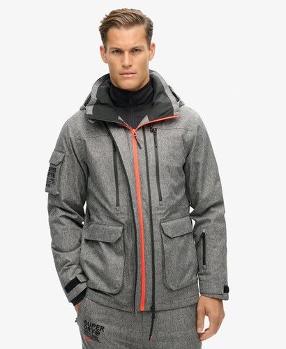 Men's Sport Ski Peak Rescue Jacket Dark Grey / Dark Grey Marl - Size: M - Superdry - Modalova