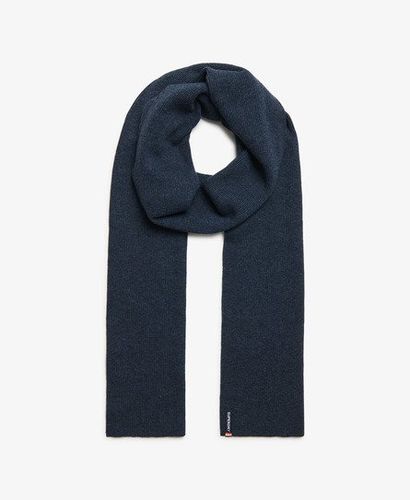 Women's Essential Logo Knitted Scarf Navy / Richest Navy Marl - Size: 1SIZE - Superdry - Modalova