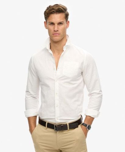 Men's Studios Linen Button-down-Hemd aus Bio-Baumwolle - Größe: L - Superdry - Modalova