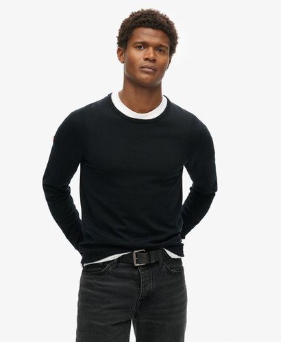 Men's Merino Crew Jumper Black - Size: S - Superdry - Modalova