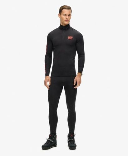 Men's Sport Ski Base Layer Legging Black - Size: L - Superdry - Modalova