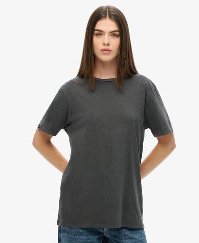 Women's Oversized Classic Essential T-Shirt Dark Grey / Washed Jet Black - Size: XL - Superdry - Modalova