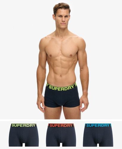 Men's Organic Cotton Trunk Triple Pack Navy / Eclipse Navy/neon - Size: M - Superdry - Modalova