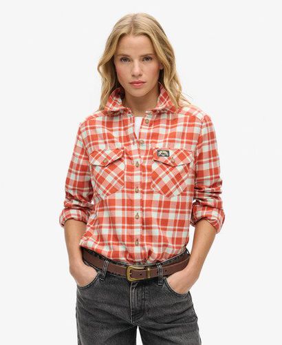 Women's Damen und Flanellhemd mit Holzfällerkaros, Größe: 38 - Größe: 38 - Superdry - Modalova