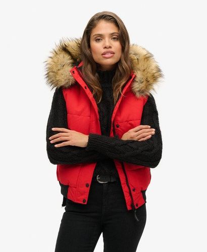 Women's Ella Gilet Red / High Risk Red - Size: 14 - Superdry - Modalova