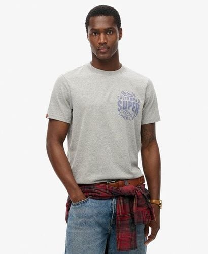 Men's Copper Label Chest Graphic T-Shirt Grey / Ash Grey Marl - Size: S - Superdry - Modalova