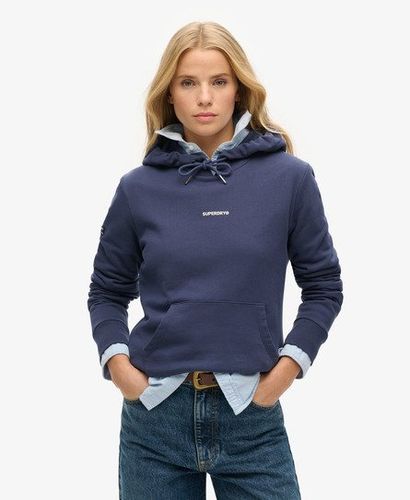Women's Plain Hoodie Navy / Lauren Navy - Size: 12 - Superdry - Modalova
