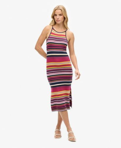 Damen Gestreiftes Midi-Trägerkleid aus Jersey - Größe: 40 - Superdry - Modalova