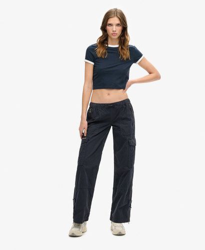 Women's Cargohose mit Weitem Beinschnitt und Niedriger Leibhöhe - Größe: 36 - Superdry - Modalova