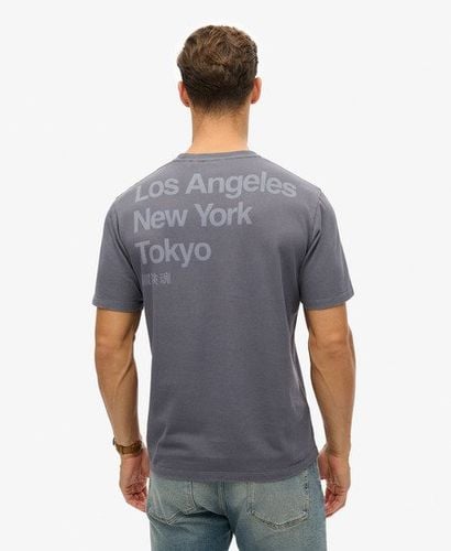 Men's Core Logo City T-Shirt Grey / Magma Slate Grey - Size: M - Superdry - Modalova