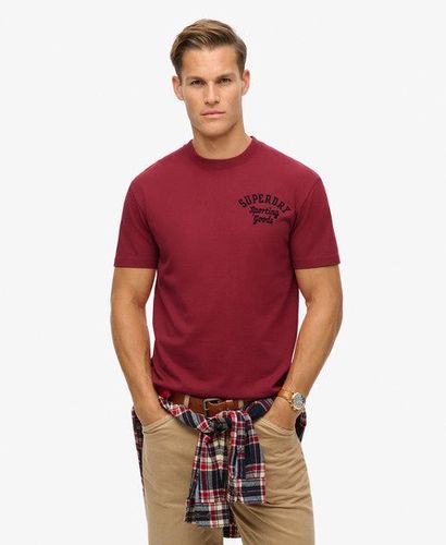 Men's Embroidered Superstate Athletic Logo T-shirt Red / Chilli Pepper Red - Size: Xxl - Superdry - Modalova