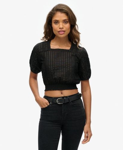 Women's Dry Textured Top Black / Black Metallic - Size: 10 - Superdry - Modalova