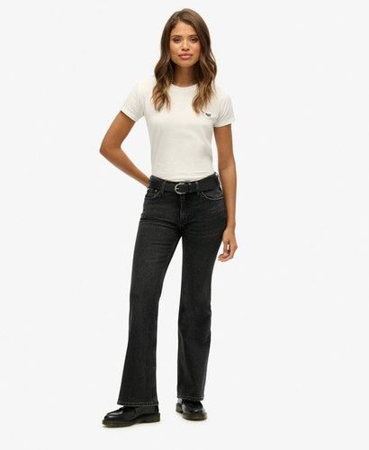 Women's Vintage Mid Rise Slim Flare Jeans Black / Wood Ridge Black - Size: 32/30 - Superdry - Modalova