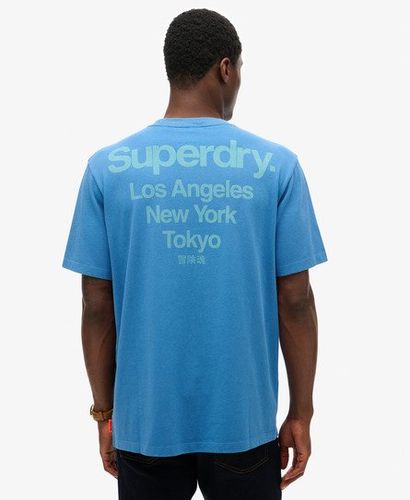 Men's Core Logo City T-Shirt Blue / Monaco Blue - Size: L - Superdry - Modalova