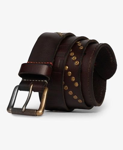 Men's Branded Buckle Goods Belt Brown - Size: S - Superdry - Modalova