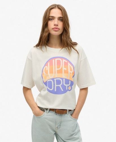 Women's Neon Rainbow Oversized T-Shirt White / Off White - Size: 16 - Superdry - Modalova